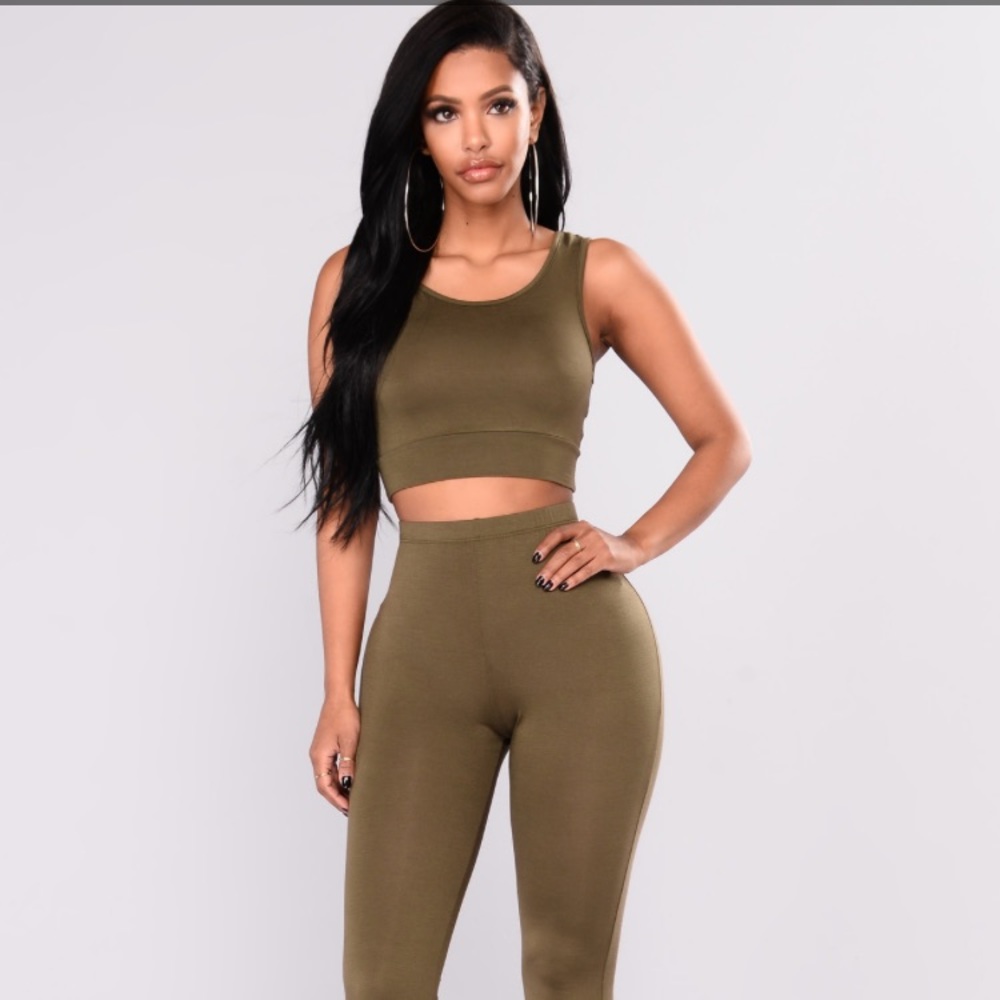 NWT Olive Green Matching Set